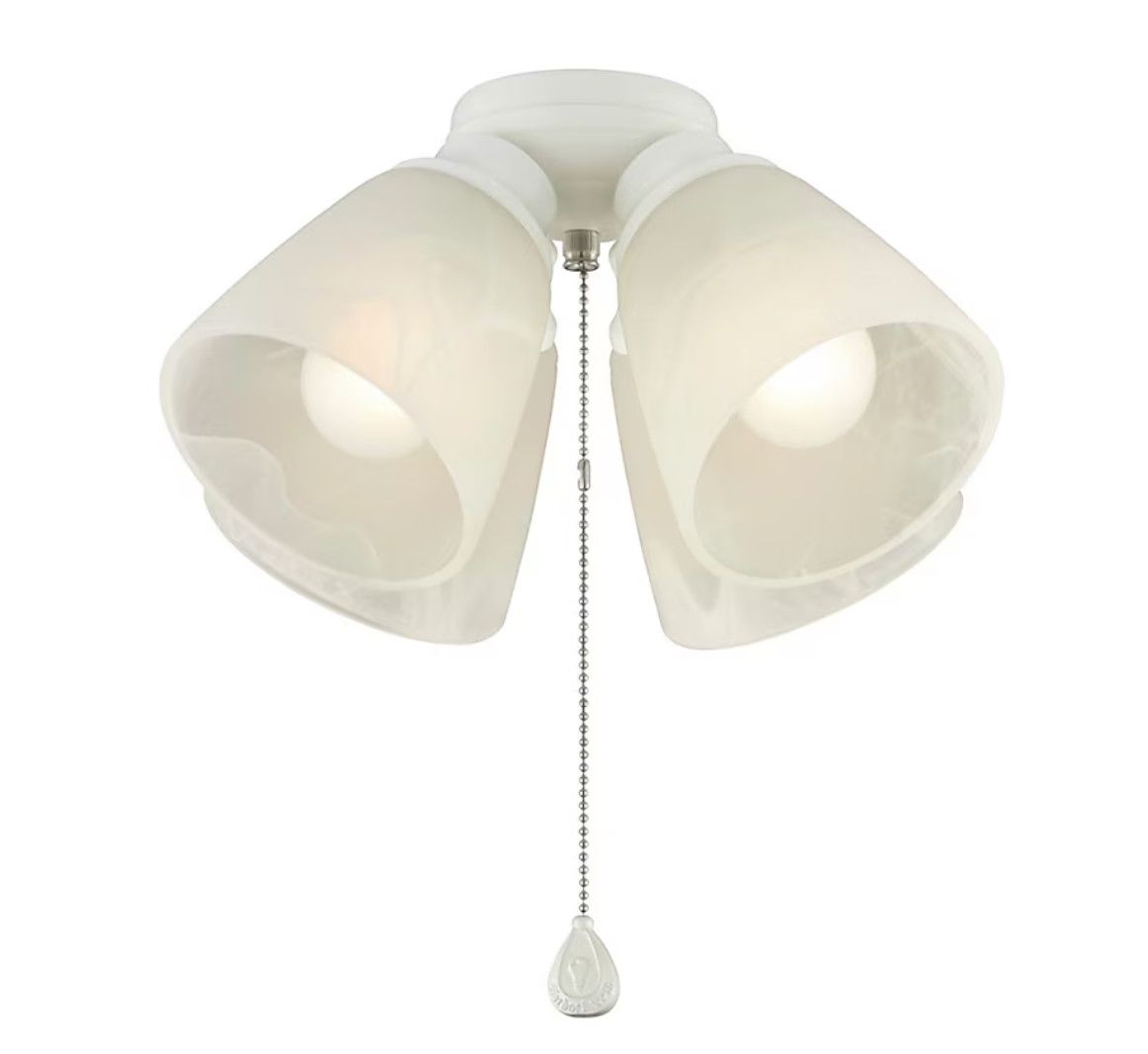Harbor Breeze 10-in 4 -Light White LED Ceiling Fan Light Kit