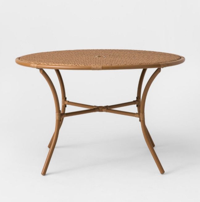 Britanna 4 Person Round Patio Dining Table Brown Threshold™