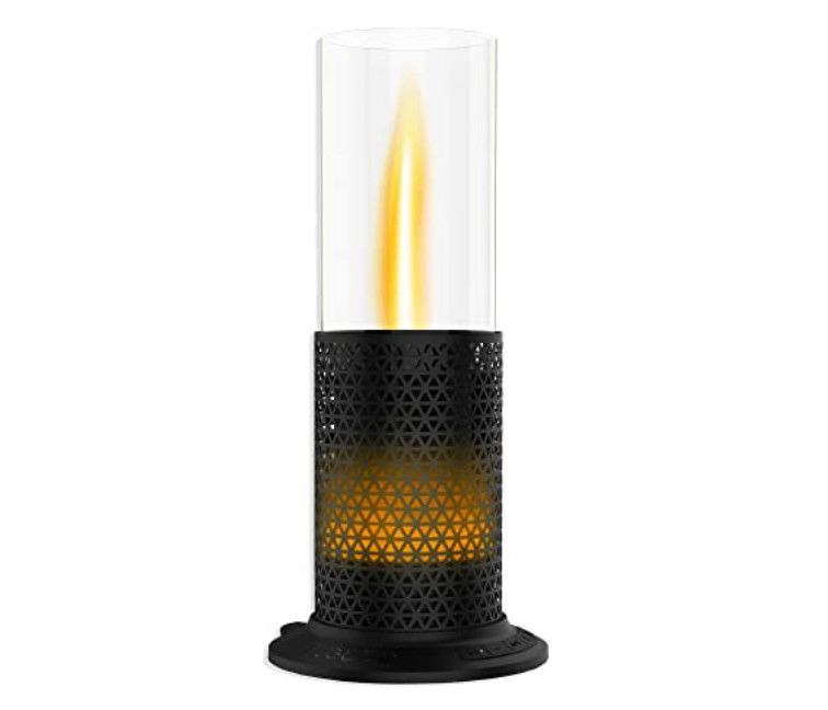 Fugoo F2INK01 Inferno Indoor/Outdoor Bluetooth Speaker and Real Flame Lantern  Black