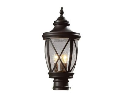 allen + roth Castine 19.5-in Rubbed Bronze Traditional Outdoor Post light