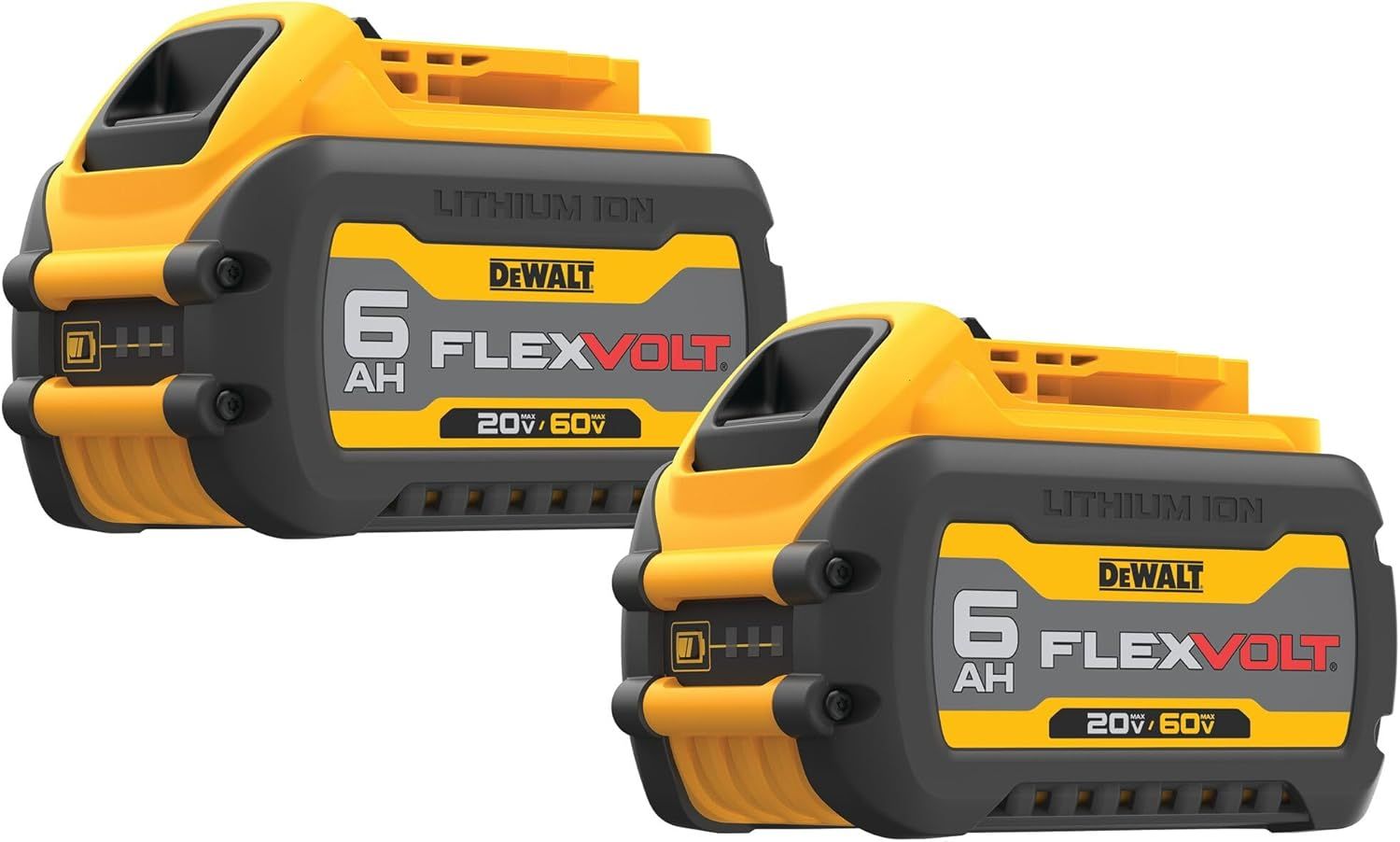 DEWALT FLEXVOLT 20V/60V MAX Lithium-Ion 6.0Ah Battery Pack (2 Pack)