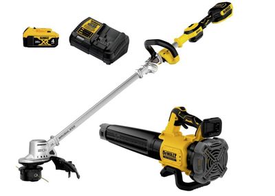 DEWALT 20V MAX Cordless Battery Powered String Trimmer &amp; Blower Combo Kit with (1) 4 Ah Battery &amp; Charger