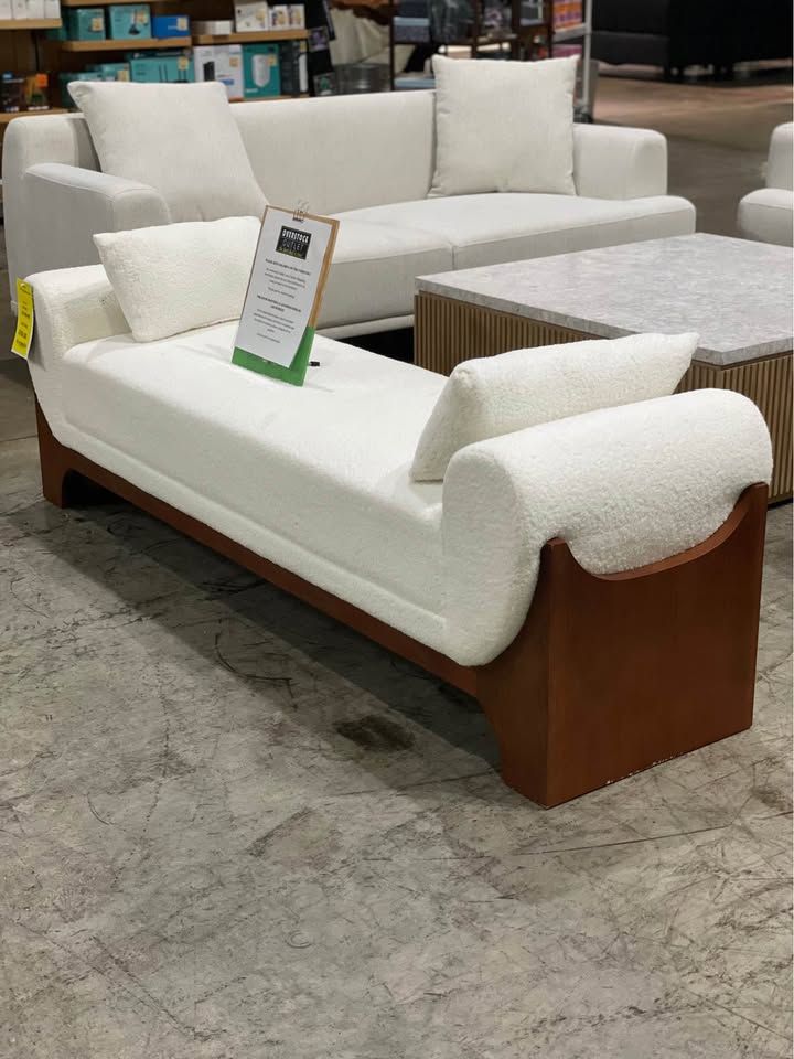 White Upholstered Bench