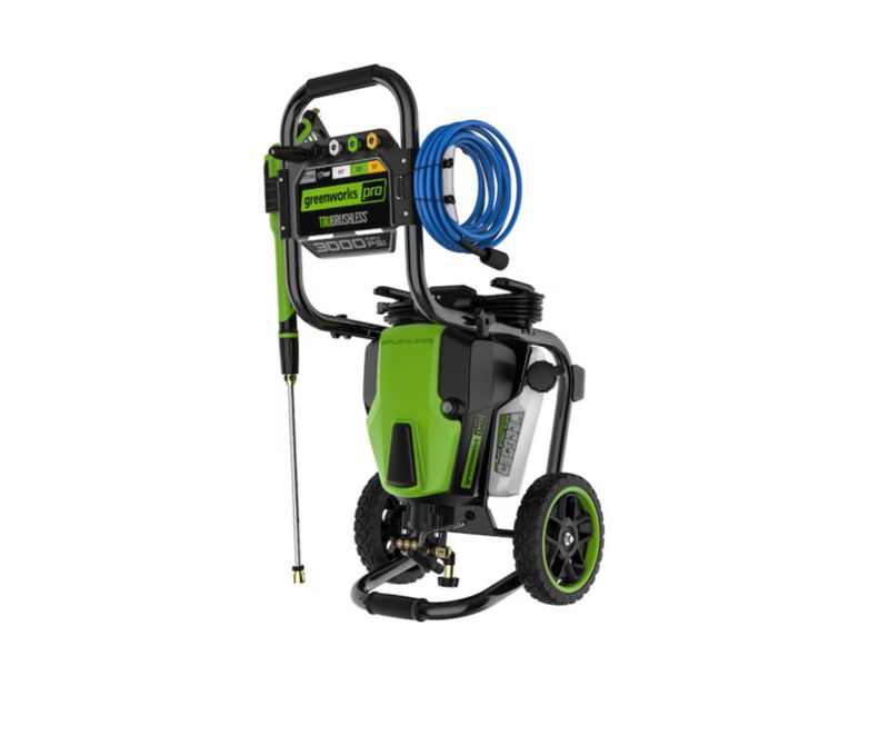 Greenworks 3000-PSI 2.0-GPM Cold Water Electric Pressure washer with 5 Spray Tips