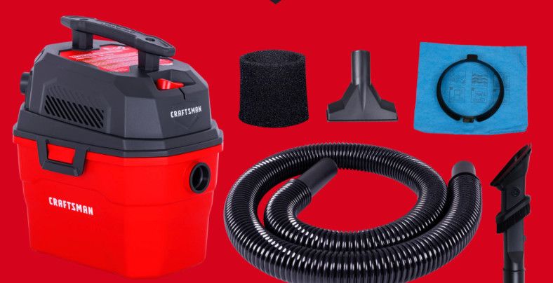 CRAFTSMAN 3-Gallon 3 HP Corded Wet/Dry Shop Vacuum with Accessories Included