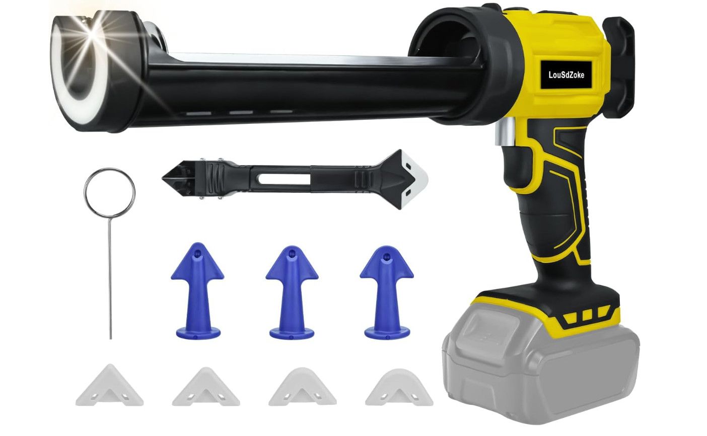Cordless Caulking Gun Compatible for DeWalt 20V Max Battery