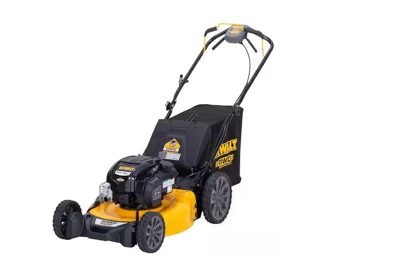 DEWALT 21 in. 163cc Briggs and Stratton 725Exi Engine Rear Wheel Drive 3-in-1 Gas Self Propelled Walk Behind Lawn Mower