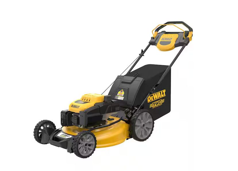 DEWALT 21 in. 196cc E-GOV Engine 3-in-1 Gas RWD Self-Propelled Lawn Mower with High Rear Wheels