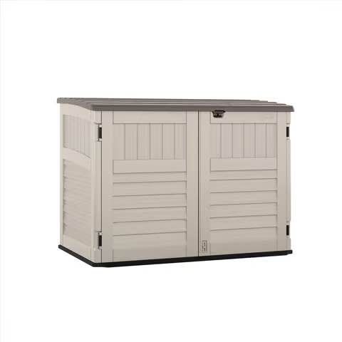 Suncast 71 in. W x 46 in. D Resin Horizontal Storage Shed for Trash Can Storage, Made in the USA