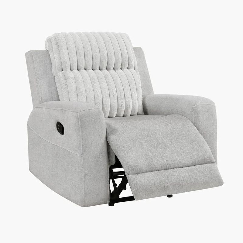 Pribbanow Modern and Contemporary Textured Microfiber Recliner Pribbanow Modern and Contemporary Textured Microfiber Recliner