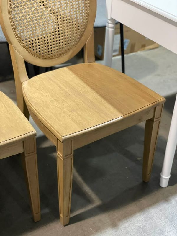 Katia 2-Piece Cane-Back Dining Chair Set - Driftwood