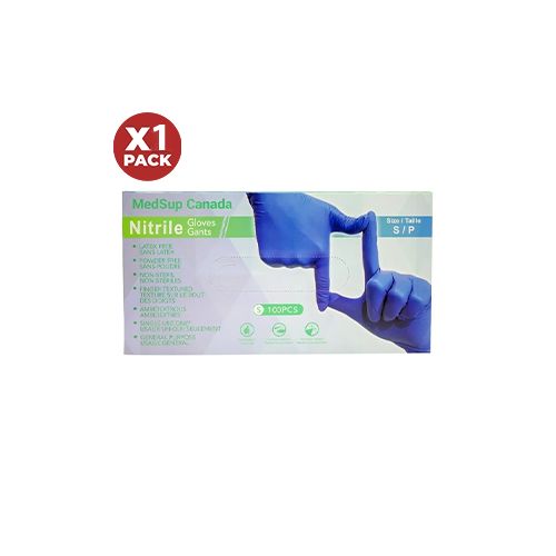 Medsup Nitrile Gloves Small, 1- Pac
