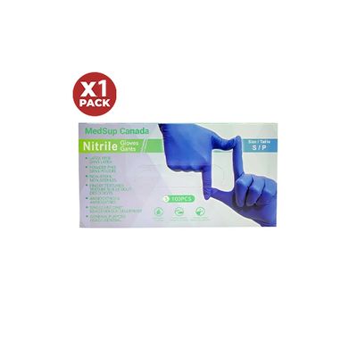 Medsup Nitrile Gloves Small, 1- Pac