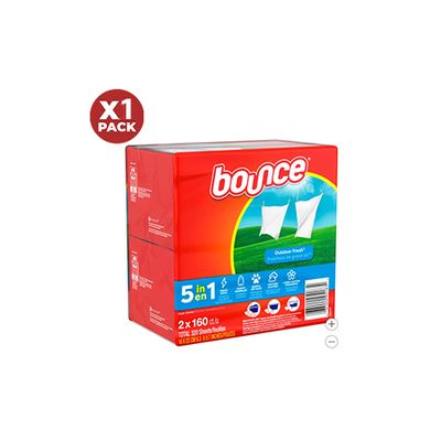 Bounce Dryer Sheets, Outdoor Fresh, 1- Pack