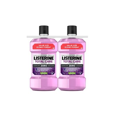 Listerine Total Care Zero Mouthwash, 2- Pack