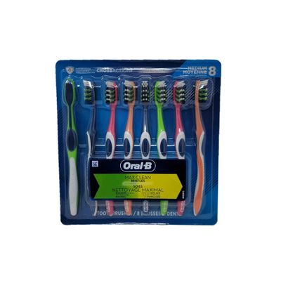 Oral-B CrossAction Advanced Medium Bristle Toothbrush, 8-pack