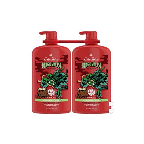 Old Spice Body Wash Dragonblast, 2 x 987 mL