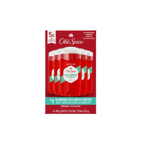 Old Spice High Endurance Deodorant, Aluminum Free, 5 x 85 g
