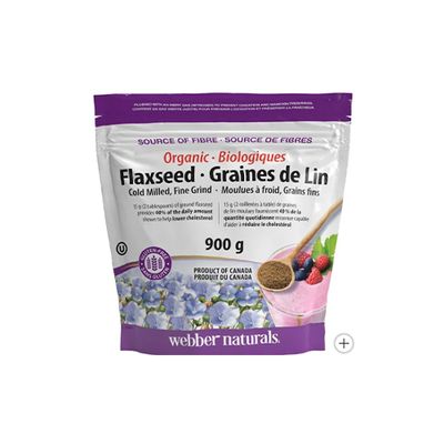 webber naturals Organic Ground Flaxseed, 900 g