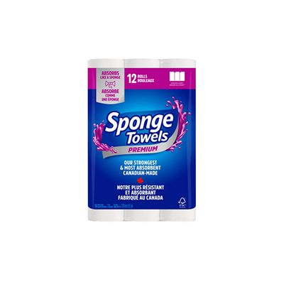 Sponge Towels Premium Paper Towels, 12 x 106 sheets