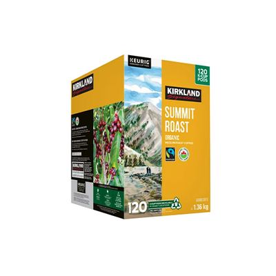 Kirkland Signature Summit Roast Coffee Pods, 120 Count