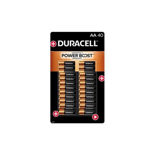 Duracell CopperTop AA Batteries with Power Boost Ingredients, 40 count