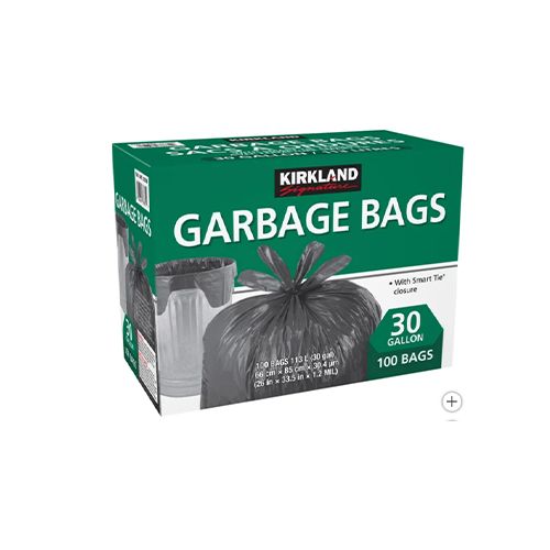 Kirkland Signature Smart Tie 30 Gallons Garbage Bags, 100 Count
