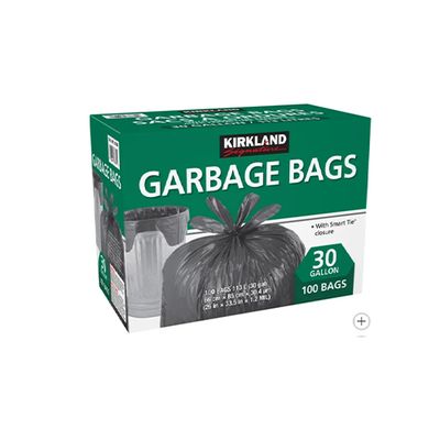 Kirkland Signature Smart Tie 30 Gallons Garbage Bags, 100 Count