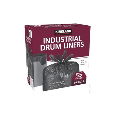 Kirkland Signature Smart Tie Industrial Drum Liners, 60-pack