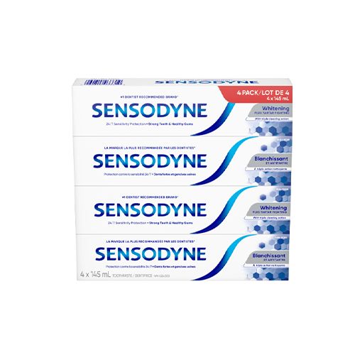 Sensodyne Whitening Toothpaste, 4 x 145 mL