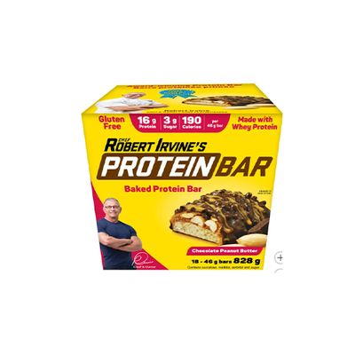 Chef Robert Irvine&#39;s Baked Protein Bars, Chocolate Peanut Butter, 18 × 46 g