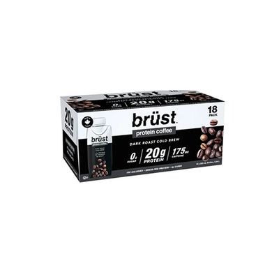 brüst Protein Coffee Dark Roast Cold Brew, 18 x 330 mL