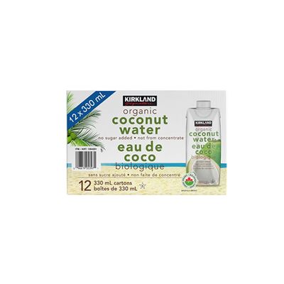 Kirkland Signature Organic Coconut Water, 12 × 330 mL