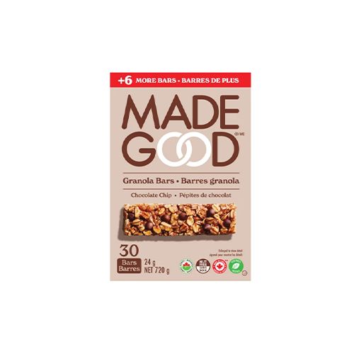 MadeGood Chocolate Chip Granola Bars, 30 × 24 g