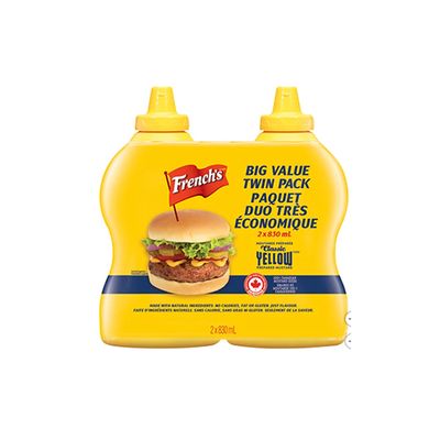 French’s Yellow Mustard, 2 x 830 mL