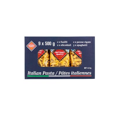 Antonio Amato Pasta Variety Pack, 9 × 500 g