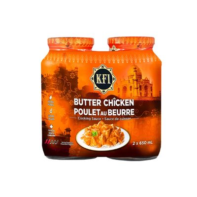KFI Butter Chicken Cooking Sauce, 2 × 650 mL