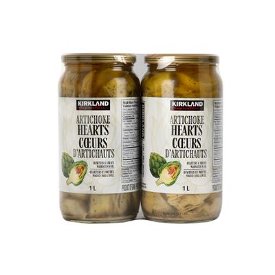 Kirkland Signature Artichoke Hearts in Oil, 2 x 1 L