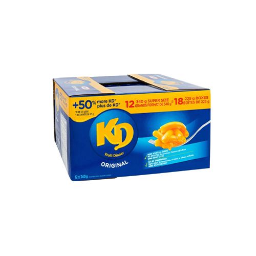 Kraft Dinner Original Macaroni and Cheese, 12 x 340 g