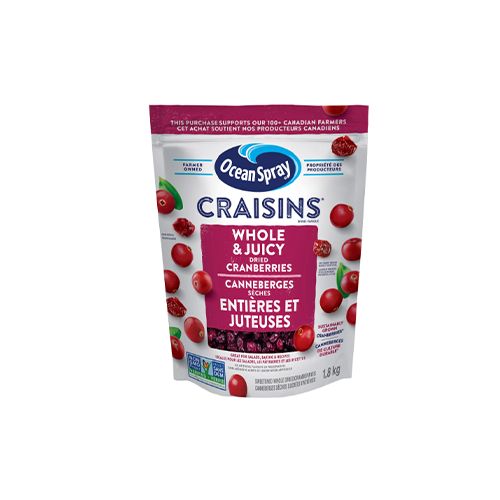 Ocean Spray Craisins Whole &amp; Juicy Dried Cranberries, 1.8 kg