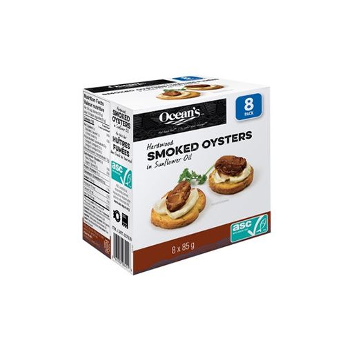 Ocean&#39;s Smoked Oysters, 8 x 85 g