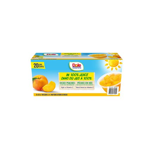 Dole Diced Peaches Cups, 20 × 107 mL