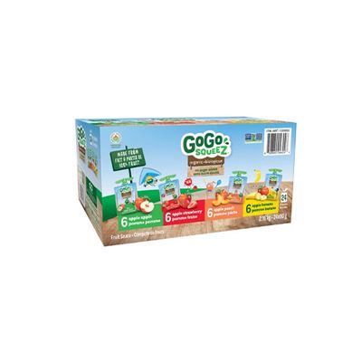 GoGo SQUEEZ Organic Exotic Fruit Sauce Variety Pack, 24 × 90 g