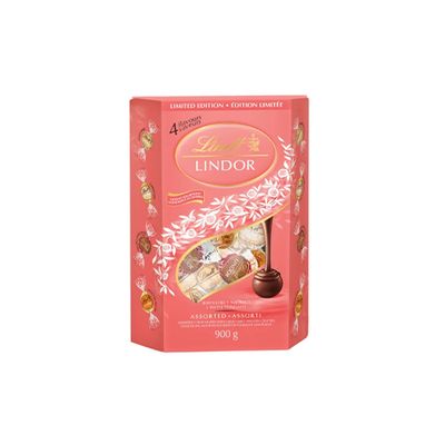 Lindt Lindor Assorted Chocolates (PINK), 900 g