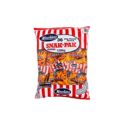 Hawkins, Cheezies Corn Snacks, 36 × 36 g