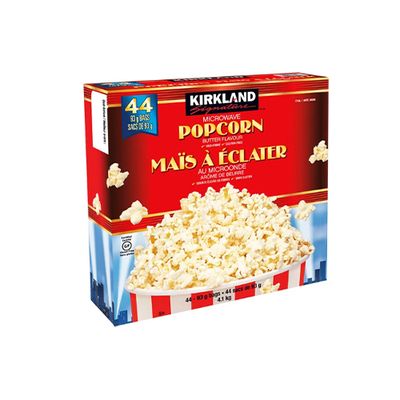 Kirkland Signature Microwave Butter Popcorn, 44-count
