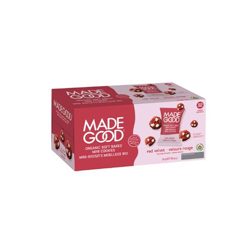 MadeGood Red Velvet Soft Baked Mini Cookies, 32 × 24 g