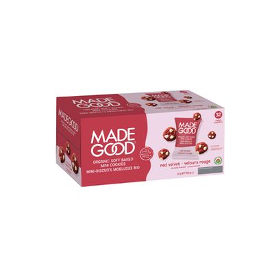MadeGood Red Velvet Soft Baked Mini Cookies, 32 × 24 g