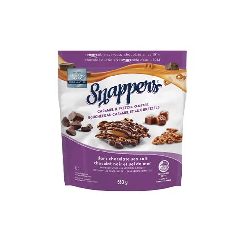 Snappers Caramel &amp; Pretzel Clusters with Dark Chocolate and Sea Salt, 680 g