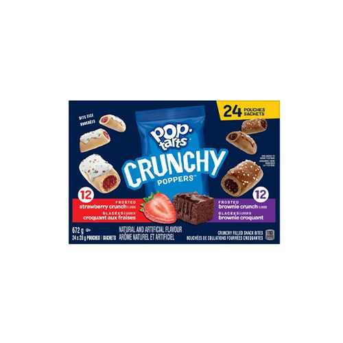Pop-Tarts Crunchy Poppers, Crunchy Filled Snack Bites, 24 × 28 g